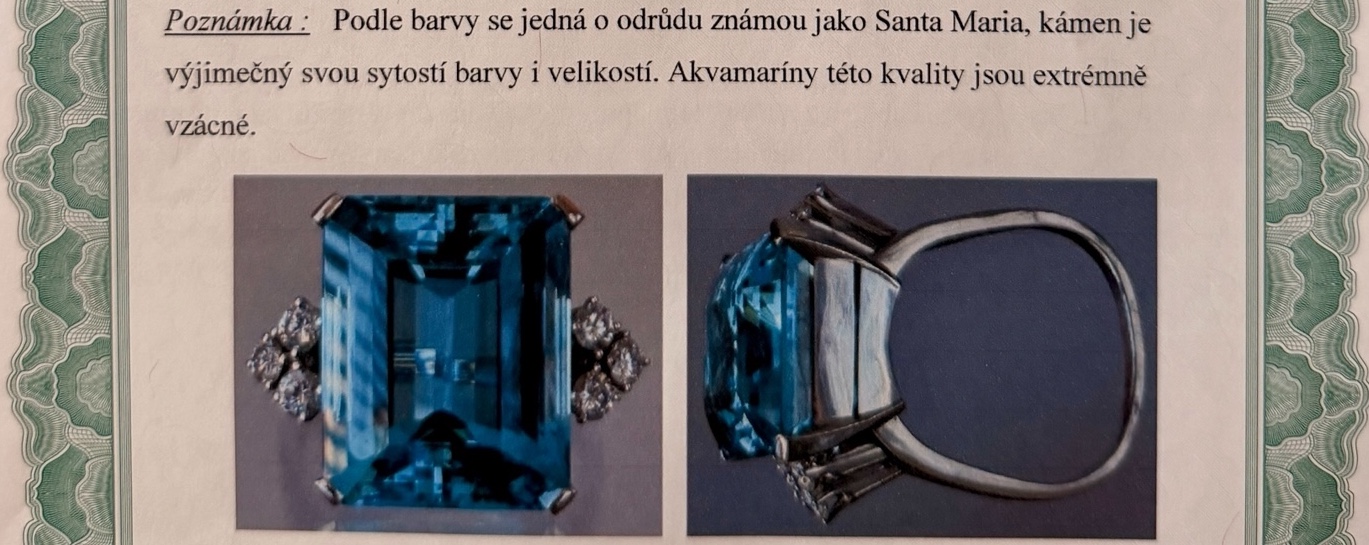 akvamarín Santa Maria je extrémně vzácný